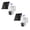 White 2pcs, variant on 4G LTE Solar Security Camera with PIR Motion Sensor, 355° Live View, 1080P Night Vision, Two-Way Audio, Remote Access, No WiFi Required