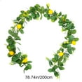 thumbnail image 2 of 6.56ft Artificial Lemon Garland, Summer Greenery Garland with Lemons and Flowers, Fruit Garlands Hanging Wreath for Front Door Wall Table Mantel Wedding Party Decor, 2 of 7