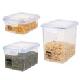 thumbnail image 1 of Bangcool 3PCS Clair Récipient de Stockage des Aliments Récipient en Plastique Contenant des Céréales Pot de Garde-Manger avec Couvercle, 1 of 10