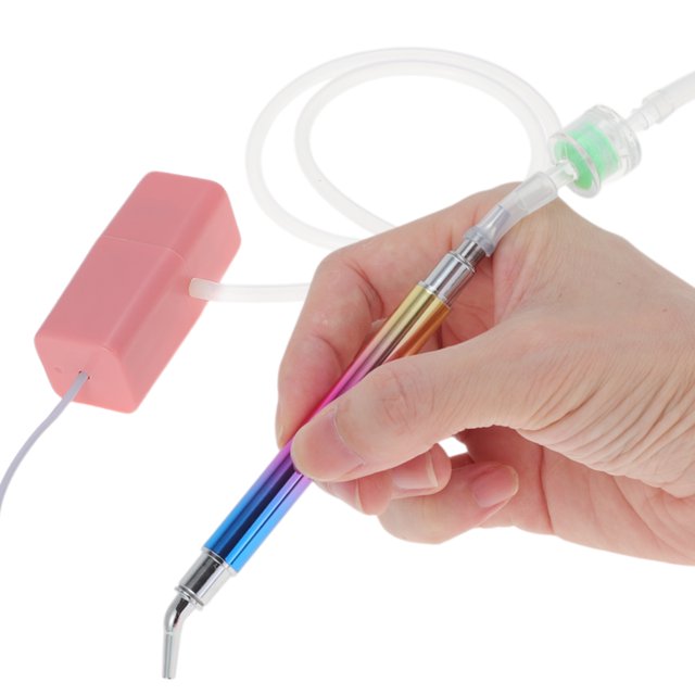 Bolígrafo eléctrico de arte de diamante Unique Bargains con accesorios, bolígrafo para pinturas de diamantes duradero y fácil de usar, rosa, 1 set