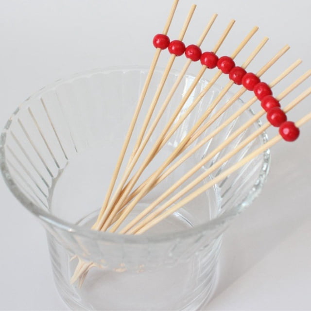 (Red) Cocktail Picks Appetizer Skewers - 100pc, 100PCS Cocktail Picks Fancy Cocktail Toothpicks For Picks Cocktail Skewers For Wedding Party Toothpicks Food Picks For Appetizers(4.7 Inch)