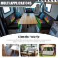 thumbnail image 3 of Uorisanigo RV Dinette Cushion Covers Breathable and Dirt-Resistant RV Sofa Seat Cover Stretchable Haitian Logo Print Camper Cushion Cover Booth Seats with 1 Backrest & 1 Bench Covers, 3 of 7