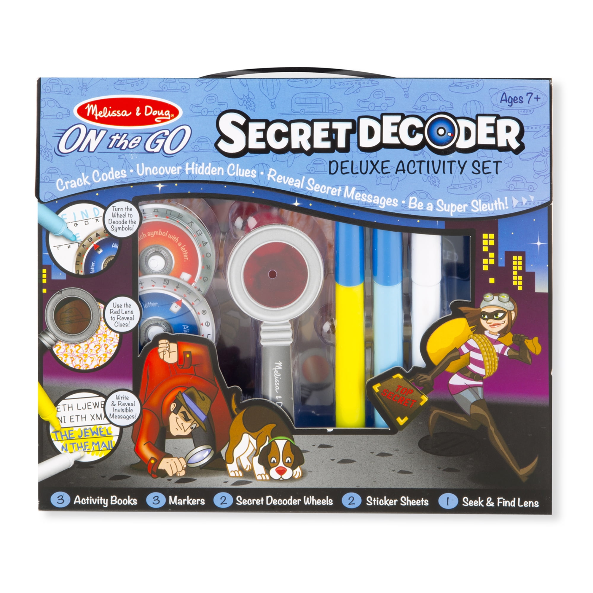 melissa & doug on the go secret decoder deluxe activity set