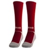 R-BAO Authorized Boy Cotton Blends Breathable Outdoor Sports Soccer Football Long Socks Pair Red