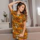 thumbnail image 3 of Disketp Tiger para Camisón Corto de Manga Corta para Mujeres, Camisón Cómodo con Escote Redondo, Bonito y Confortable, 3 of 6