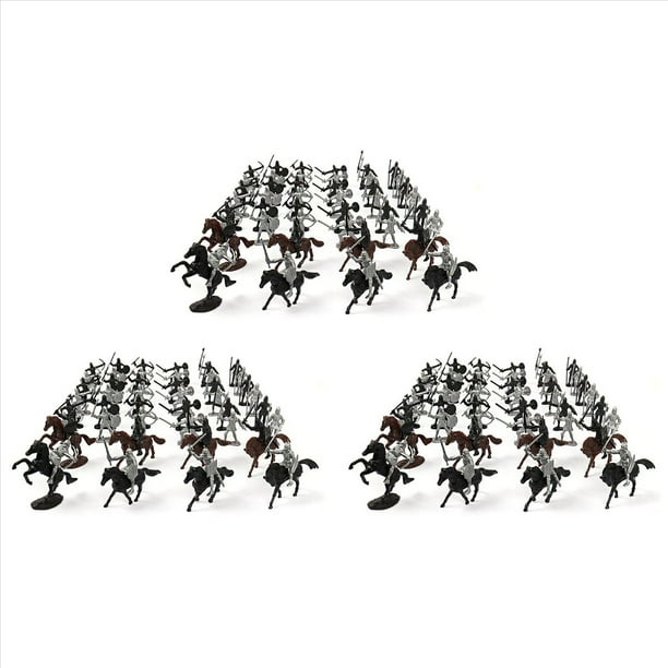 156 Unids CaballeríA Medieval Caballo de Guerra Soldado Modelo Soldado Romano Antiguo Guerrero Medieval Modelo Figuras de AccióN Juguetes