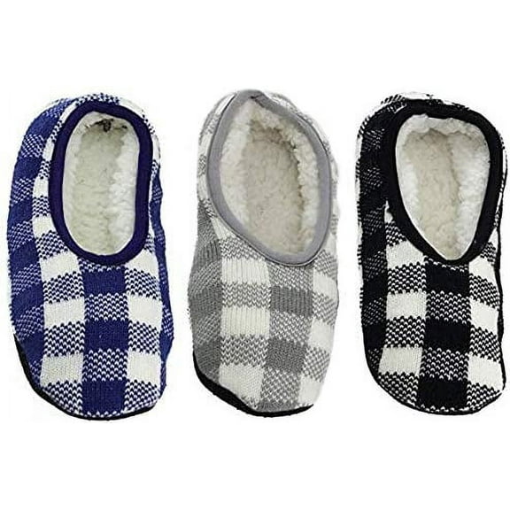 Adult Super Soft Warm Microfiber Travel Sock Footsie Slipper - Cozy Slip On