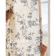 thumbnail image 3 of Cortinas Jinchan de lino con estampado floral, 160 x 160 cm, para sala de estar, 2 unidades, 3 of 8