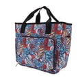 thumbnail image 2 of Knitting Bag Oxford Fabric Portable Handle Large Capacity Durable Waterproof Wide Application Crochet BagRetro Flower, 2 of 9