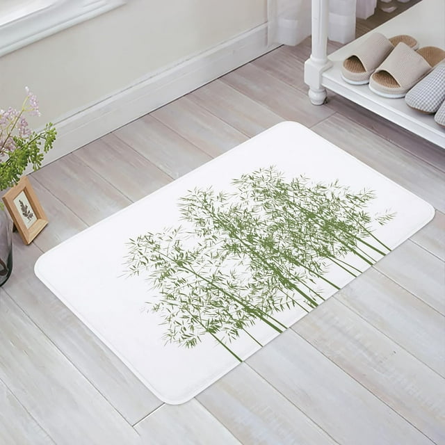 Front Door Mat Floor Mats for Home Decor, Ink Bamboo Memory Foam Runner Entryway Area Rug Non-Slip Absorbent Doormat Washable Rug, 20x31.5Inch Welcome Mats for Bedroom Decor Living Room Decor