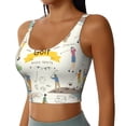 thumbnail image 2 of Fotbe Golf Icons And Golfer Sujetador Deportivo Largo sin Aros para Mujer con Almohadillas y Soporte Medio, Transpirable y Absorbente, Camiseta Tipo Chaleco o Tank Top-Large, 2 of 8