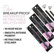 كحل جل مقاوم للماء وقابل للسحب من Wet n Wild Mega Last Breakup Proof، يدوم طويلاً (16 ساعة)، أسود للغاية، 0.01 أونصة