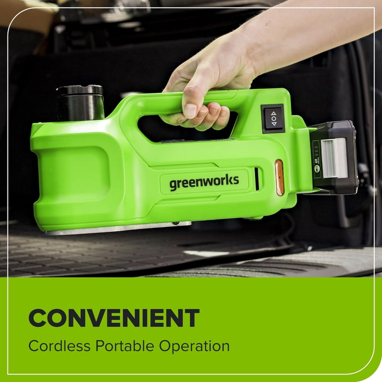 Greenworks 24V Cordless 3-Ton Car Jack - Electric Hydraulic Jack With LED Lights (Tool Only)