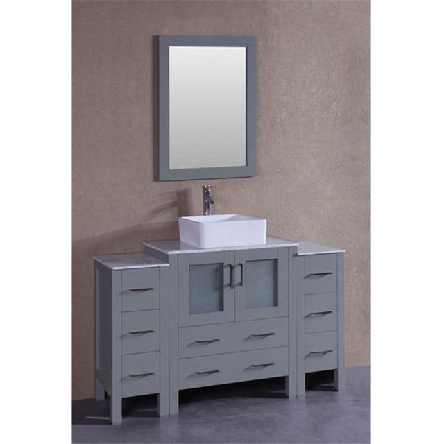 Mercury Import Group AGR130CBECM2S 54 in. Bosconi Single Vanity Set - Gray