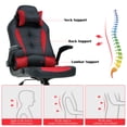 thumbnail image 3 of YRLLENSDAN Gaming Chair Video Game for Adults, Leather High Back Computer Chair with Flip-up Arms/Lumbar Support/Headrest Adjustable Desk Chairs for Computer, Women Men, 3 of 8