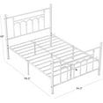 VASAGLE Full Size Metal Bed Frame with Headboard, Footboard, No Box Spring Needed, Platform Bed