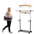 thumbnail image 3 of 1pc Practical Wooden Tie Rack Multi-functional 12 Hooks Belt Organizer for Home, 3 of 9