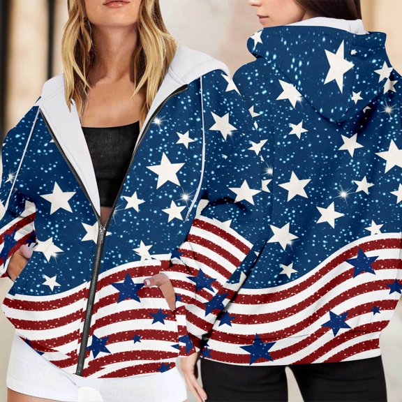 EliteGoogv Women Hoodies Zip Up Sweatshirt For Women Womens Zip Up Hoodies Fleece Lined Graphic Jacket For Women Casual Pullover Hoodie With Print Long Sleeve Autumn Outerwear Top