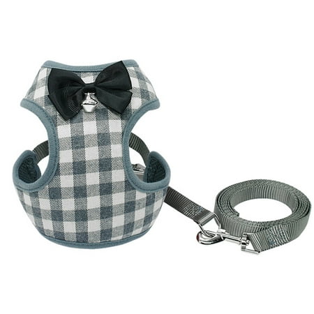 Dog Harness Leash Set Pet Cat Vest Harness with Bowknot for Small Puppy Dogs Chihuahua Yorkies
