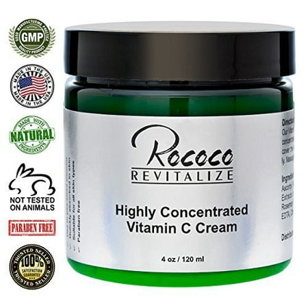 Highly Concentrated Vitamin C Cream with Ester C for Face Skin Minimizes Dark Spots and Works As Moisturizer Lotion Too - 120ml