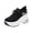 Black, variant on Willtoo Orthopedic Shoes for Women Wedge Platform Sneakers, Breathable Knit Mesh Lace‑Up Arch Support Walking Shoes, Non Slip Thick Sole Casual Fashion Sneakers