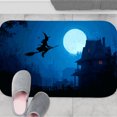 thumbnail image 5 of 1pc Witch Flying at Night Absorbent Non-Slip Bathroom Thickened Flannel Rug Decor,Soft,Quick Drying,Suitable For Indoor/outdoor Use,Bathrooms,Bedrooms,Kitchens,Terrace,Laundry Rooms,16"x24", 5 of 9