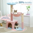 thumbnail image 3 of PAWZ Road 36.6" 4-in-1 Flower Cat Tree Tower with Cute Perch Scratching Posts for Indoor Cats, Blue, 3 of 10