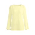 thumbnail image 4 of JIAYUE Women's Sweater Long Sleeve Effortless Everyday Knit Pullover Solid Color Lightweight Round Neck Casual Wear Female Classic Tops, 4 of 4