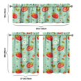thumbnail image 6 of Strawberry Kitchen Curtain Valance 3 Piece Set Short Curtain Sink Window Decor 36 Inch Small Window Treatment Tier 27.5x36 Length, 6 of 6
