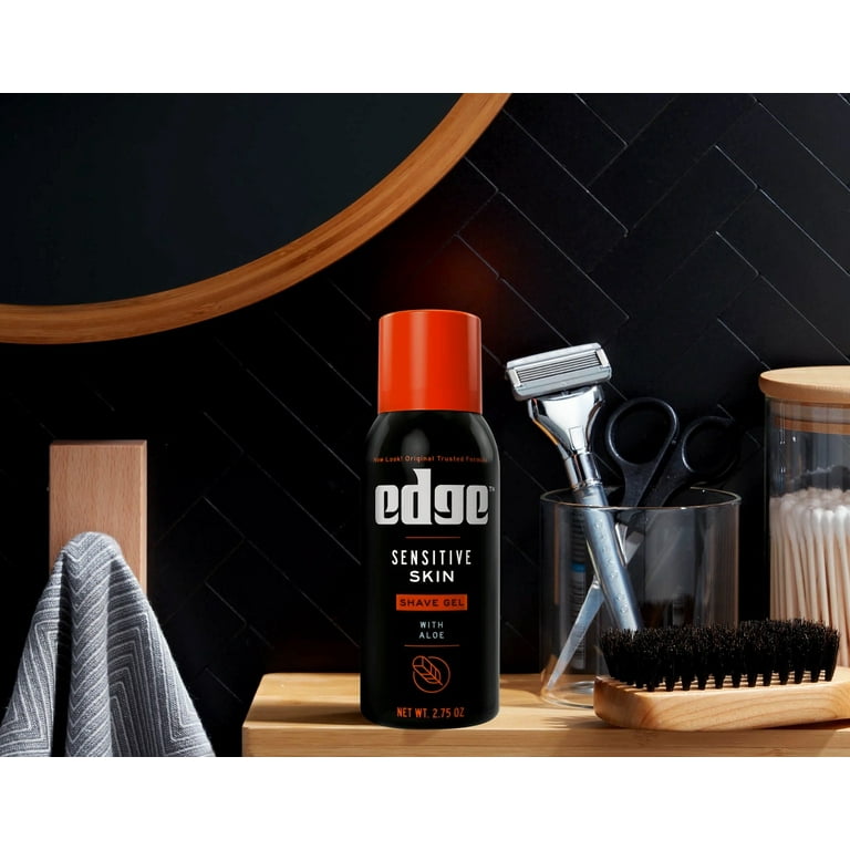EDGE, Sensitive Skin Shave Gel, 2.75 oz, Aloe Enriched for Men