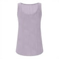 thumbnail image 6 of Xunlbb Tops for Women Under $5 Womens Summer Round Neck Tank Casual Textured Basic Sleeveless Shirts Sleeveless Tops for Women Under $5 S-2XL, 6 of 9