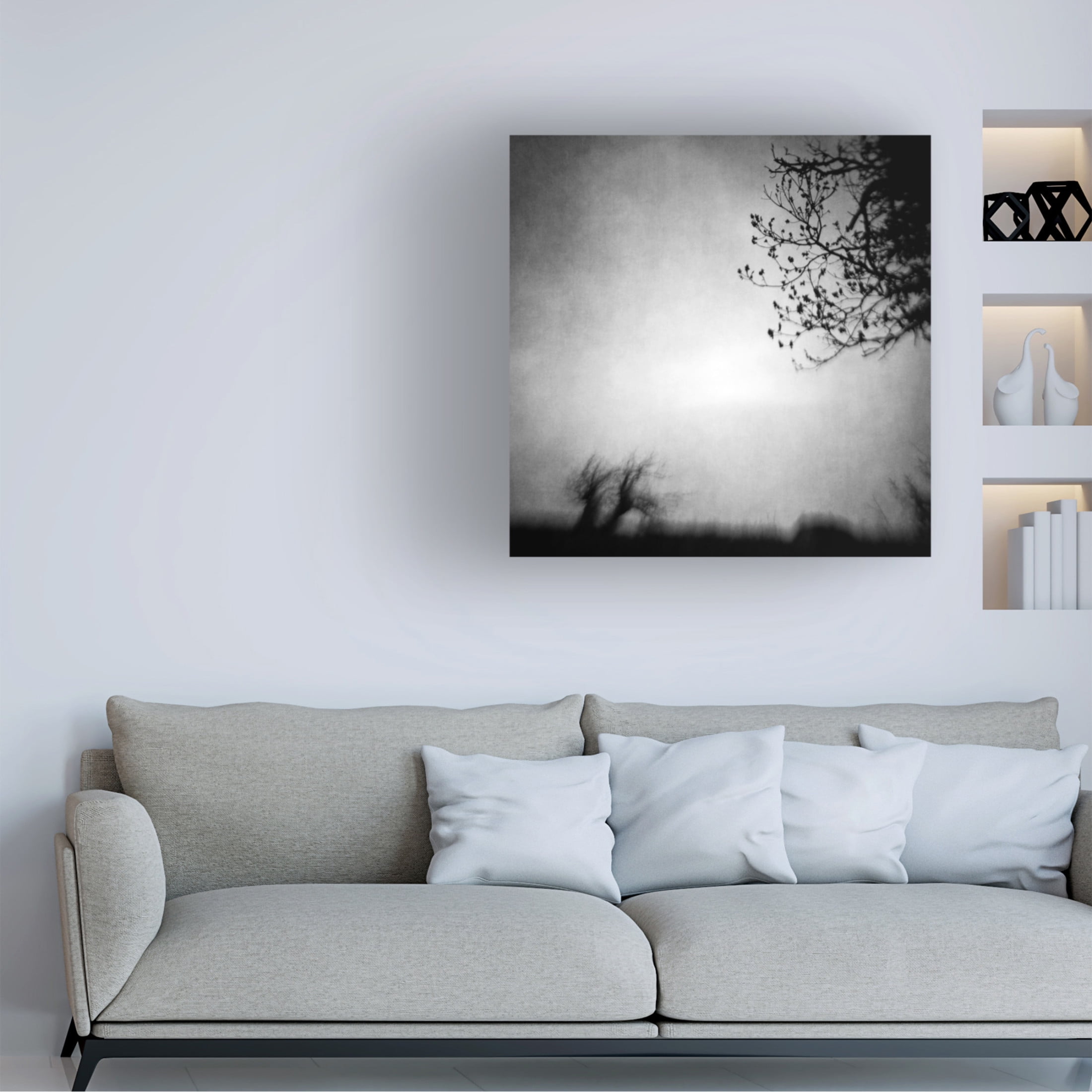 Canvas Wall Art - Vangelis Bagiatis 'The Space Between' Wall Art for Living Room, Bedroom, or Office D?cor by Trademark Fine Art - 35 x 35 Inches