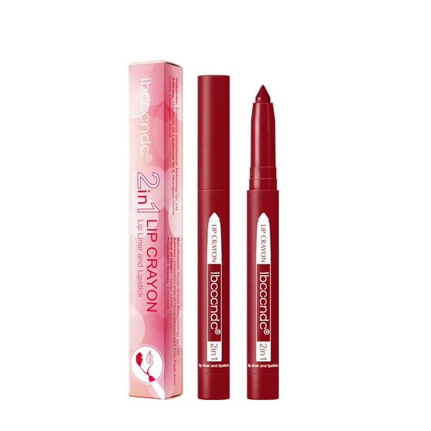 Labios Roho Mates Delineador de labios dos en uno, lápiz labial rojo mate, delineador de ...