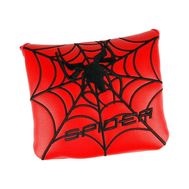 Funda para putter de golf con cierre magnético, bordado, accesorios creativos y duraderos. rojo
