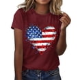 thumbnail image 4 of Youyipin Womens Tops Printed Round Neck Short Sleeve T-Shirt Top Shirt Summer Tops For Women, 4 of 4