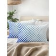 thumbnail image 3 of Outdoor Pillows Waterproof, Blue Polka Dots Bedding Throw Pillows with Insert for Couch Sofa Bed, Modern Abstract Art Ombre 12x20 Inch Pillowcases Decorative Camping Patio Pillow Set of 2, 3 of 8