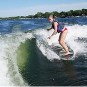 Tidal Wake XLR8 Wakesurf Shaper, High-Performance Wake Generator & Compact Storage Tote - Silver/Blue