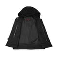 thumbnail image 6 of Daniel Smart S to 12XL Men Black Motorcycle Leather Vest Stylish Design with Removable hood, 6 of 11