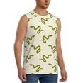 thumbnail image 2 of Pofeuu Green Snake Print Men's Muscle T-Shirt, Sleeveless, Muscle Tank, Classic Muscle Tee Top For Men Casual Sleeveless Muscle T-Shirt Trendy Clothes-XX-Large, 2 of 7