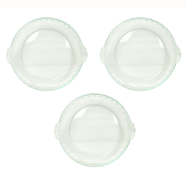 Pyrex Basics 9.5 in Round Glass Bakeware Pie Dish (3Pack) Walmart