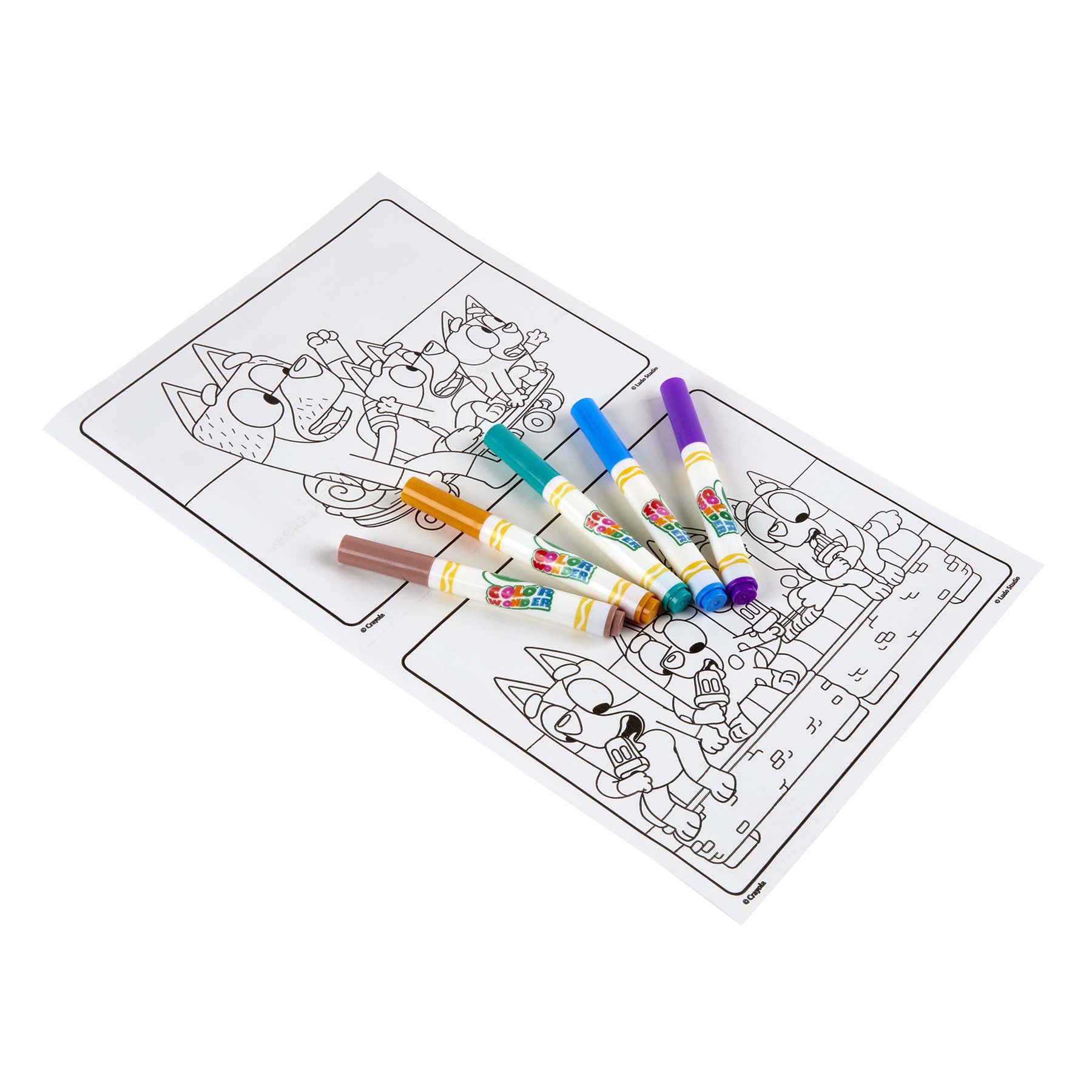 Crayola Color Wonder Coloring Pad & Markers, Bluey, 2 Sets