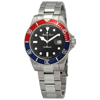 Mathey-Tissot Vintage GMT Stainless Steel Black Dial Quartz 100M
