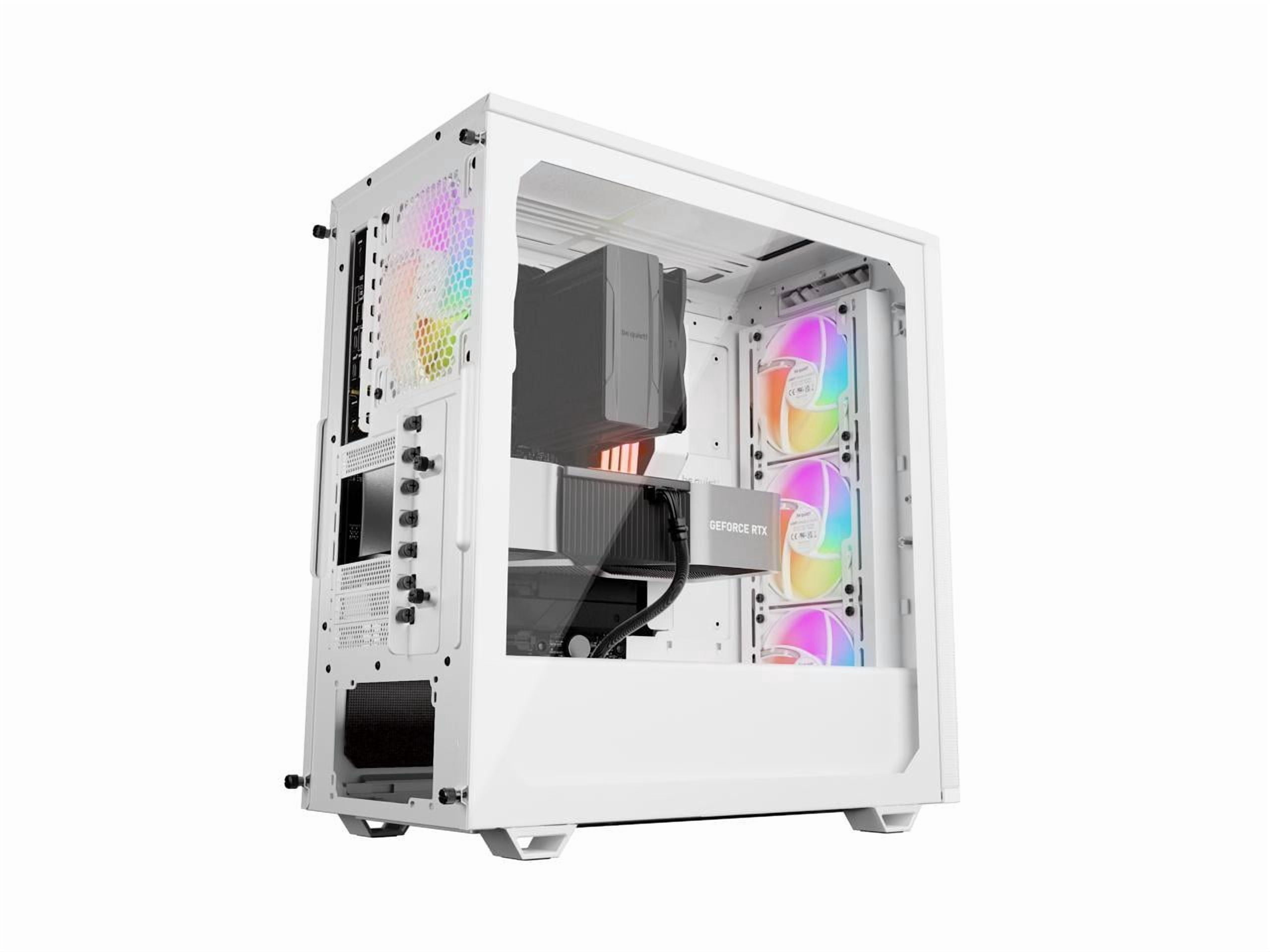 be quiet! Pure base 501 LX BGW79 White ABS / Steel / Tempered Glass Cases (Computer Cases - ATX Form)
