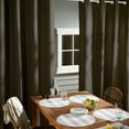 thumbnail image 4 of TOWN & COUNTRY BASICS Cabana Solid Heavyweight Indoor Outdoor Curtains, Light Filtering Opacity with Grommet Top, Water Repellent, 2-Pack Set, 54"x108", Chocolate, 4 of 11