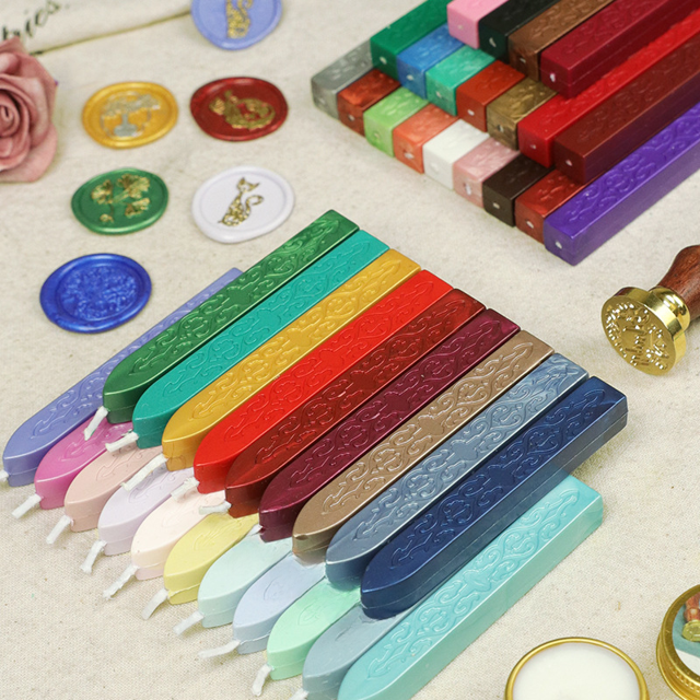 Barra de cera para pintura al fuego, barra de cera, flecha de 64 colores con núcleo, barra de cera para sellar pintura al fuego, uso versátil
