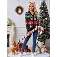 thumbnail image 3 of Christmas Sweaters for Women Cute Fuzzy Funny Wintertime Holiday Parties Knitted Casual Cardigan Sweater, 3 of 8