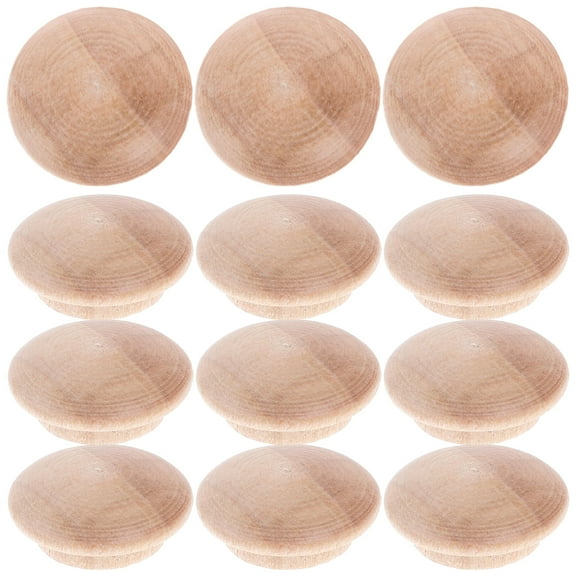 Beaupretty 25pcs 1 Inch Wood Hole Plugs Stair Cover Plugs Button Screw Plugs Dowel Stopper Mushroom Caps for Furniture Decor and Woodworking