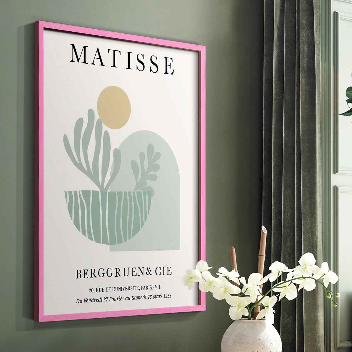 Matisse CLXXXII Framed Print in Pink Solid Wood 11 x 14 Framed Print