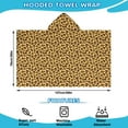 thumbnail image 2 of Yellow and Brown Of Cheetah Print Hooded Bath Towel，50"x30" for Ages 3 To 12 Kids, Quick Dry Lightweight Soft Microfiber Hood Beach Towel Cover Up for Kids, 2 of 7