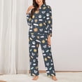 thumbnail image 2 of Sikiie Cartoon Animals Women's Long-Sleeve Shirt and Full-Length Bottom Pajama Set (s-xxl)-Small, 2 of 7